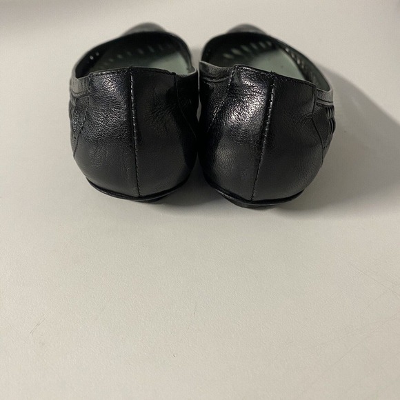 Belle Sigerson Morrison Ballet Flat Black Leather Woven Weave Point Toe … - Picture 8 of 11